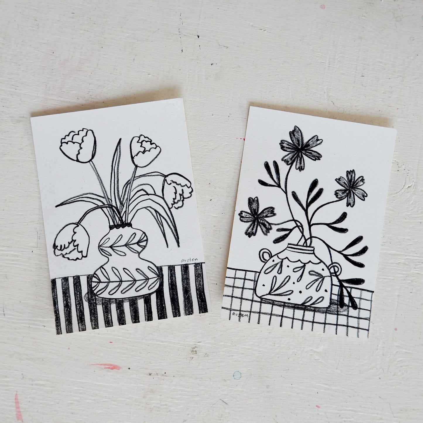 Floral vase - sketch i