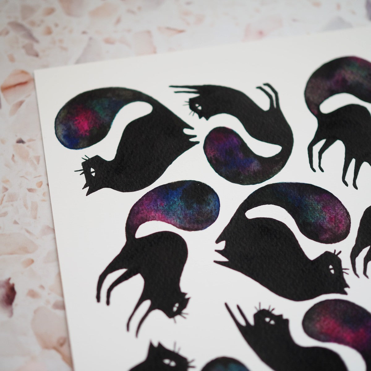 Inky Kitties - Art Print