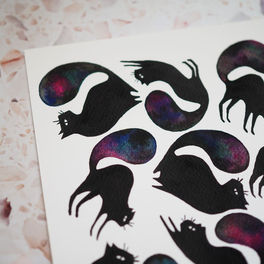 Inky Kitties - Art Print
