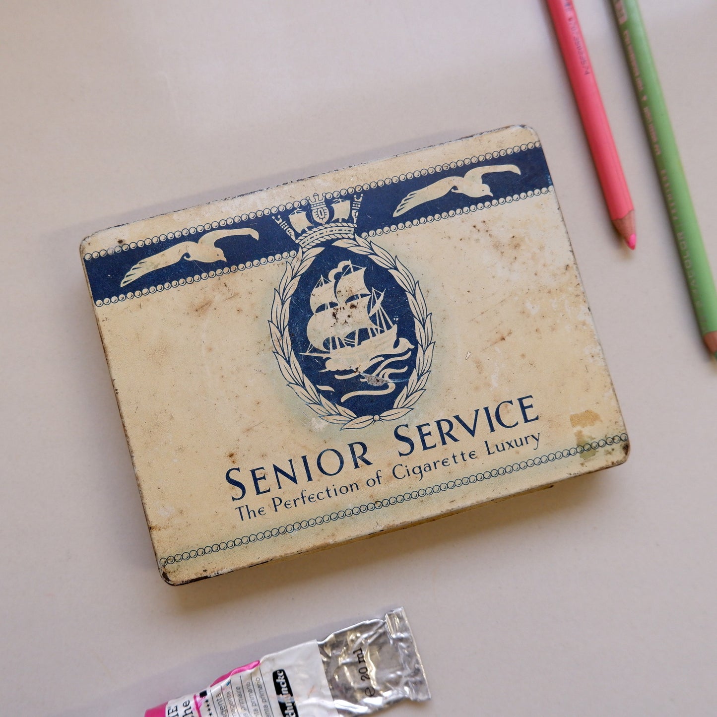 Senior service paint tin