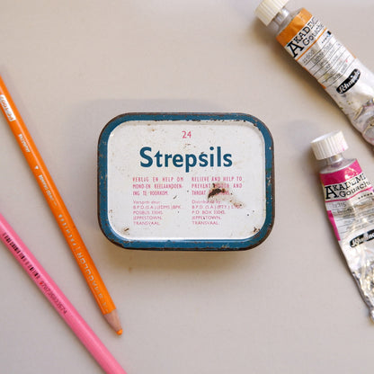 Strepsils paint tin