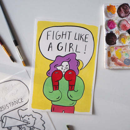 Fight like a girl- Girls shouting things